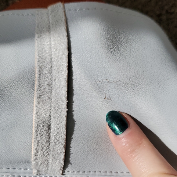 Women's Draped Faux Leather Jacket - Picture 4 of 7